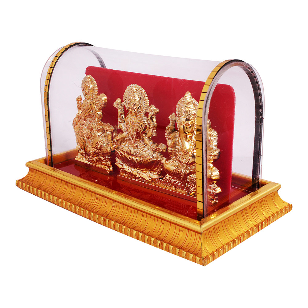 Laxmi Ganesh Saraswati Cabinet Statue Gift 3 Inch