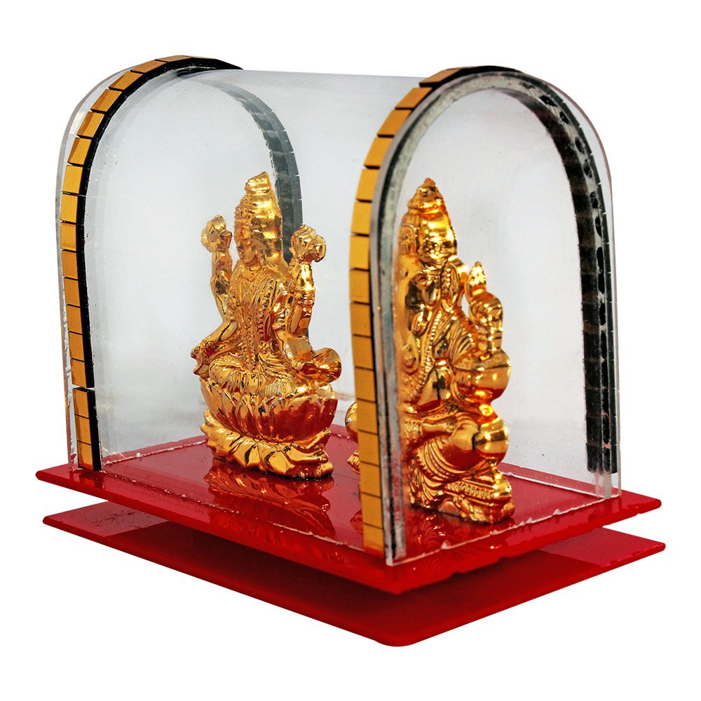 Lord Laxmi Ganesh Cabinet Statue Return Gift 2 Inch ( 5.5 cm )