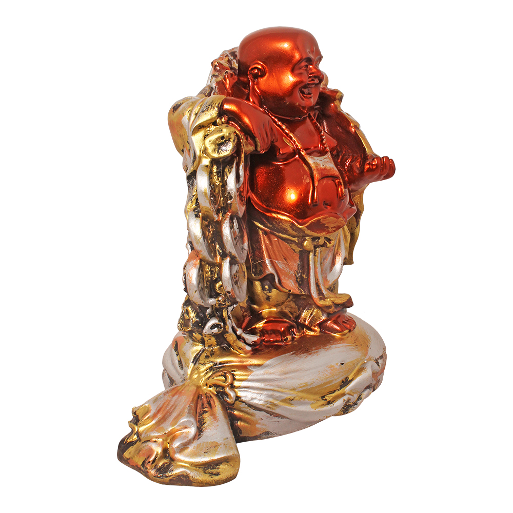 Coin Laughing Buddha Statue 5.5 Inch