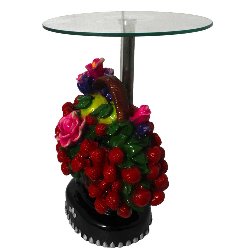 Fruit Basket Decorative Glass Table 19 Inch