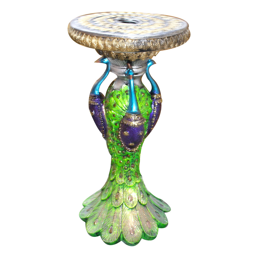 Peacock Corner Table in Antique Look 28 Inch