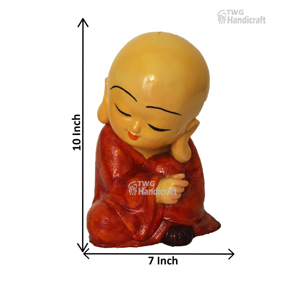 Baby Buddha Figurines Happy Monk Suppliers in Delhi Indian Handicraft Statue Exporter