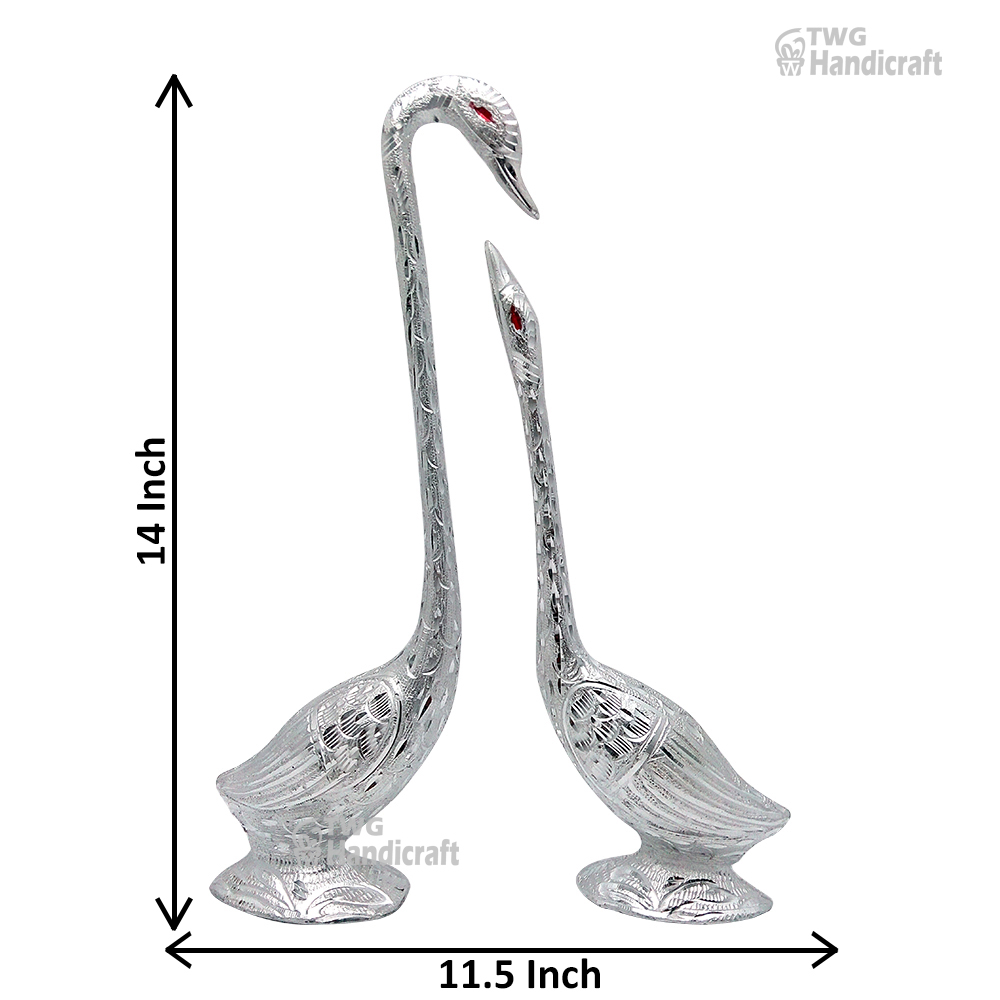 White Metal Swan Statue Wholesale Supplier in India | White Metal
