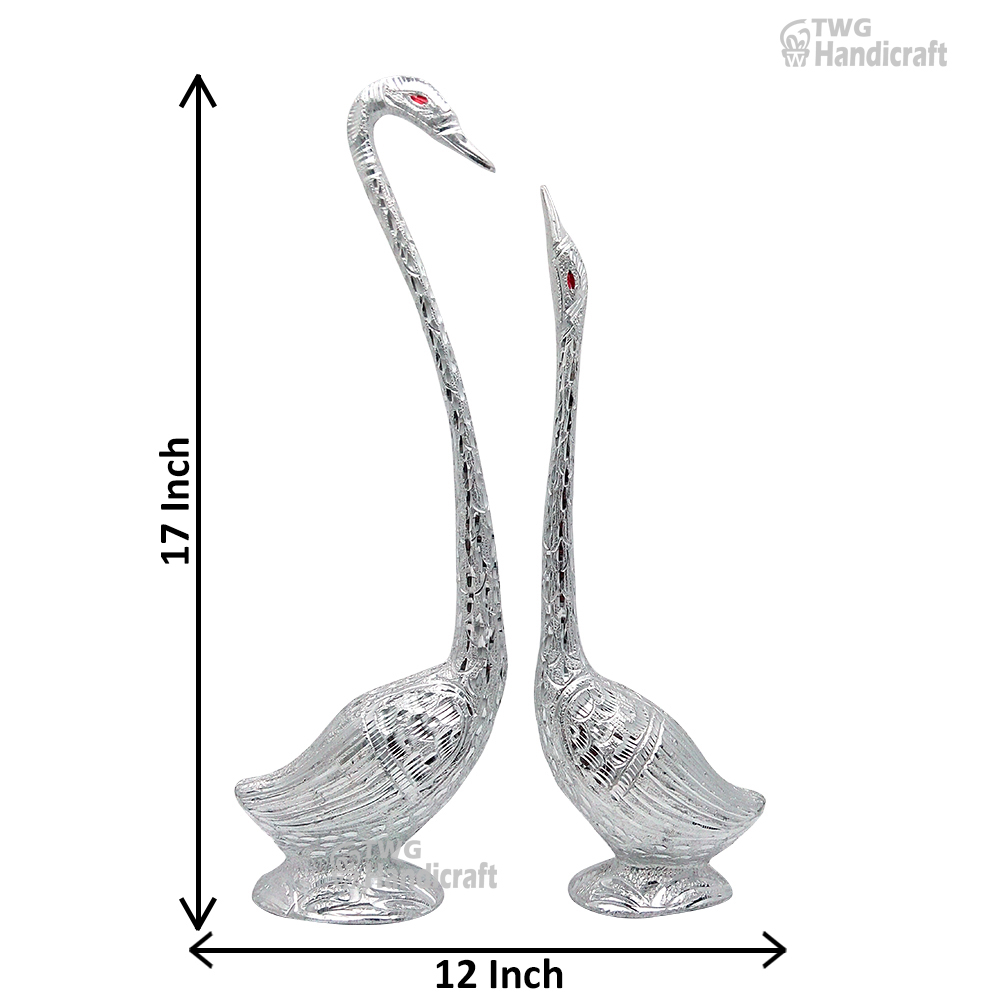White Metal Swan Statue Wholesale Supplier in India | White Metal Scul