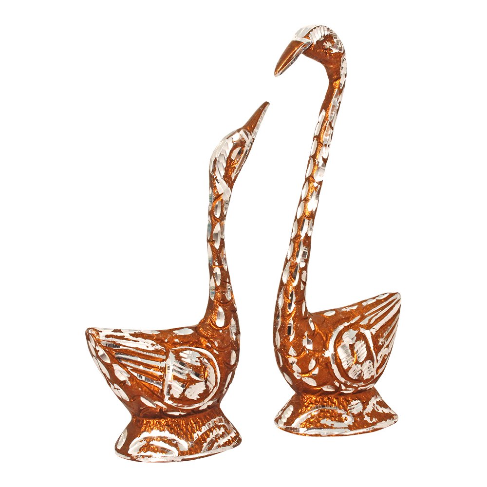Aluminium Kissing Duck Figurine 7 Inch ( 18 cm )