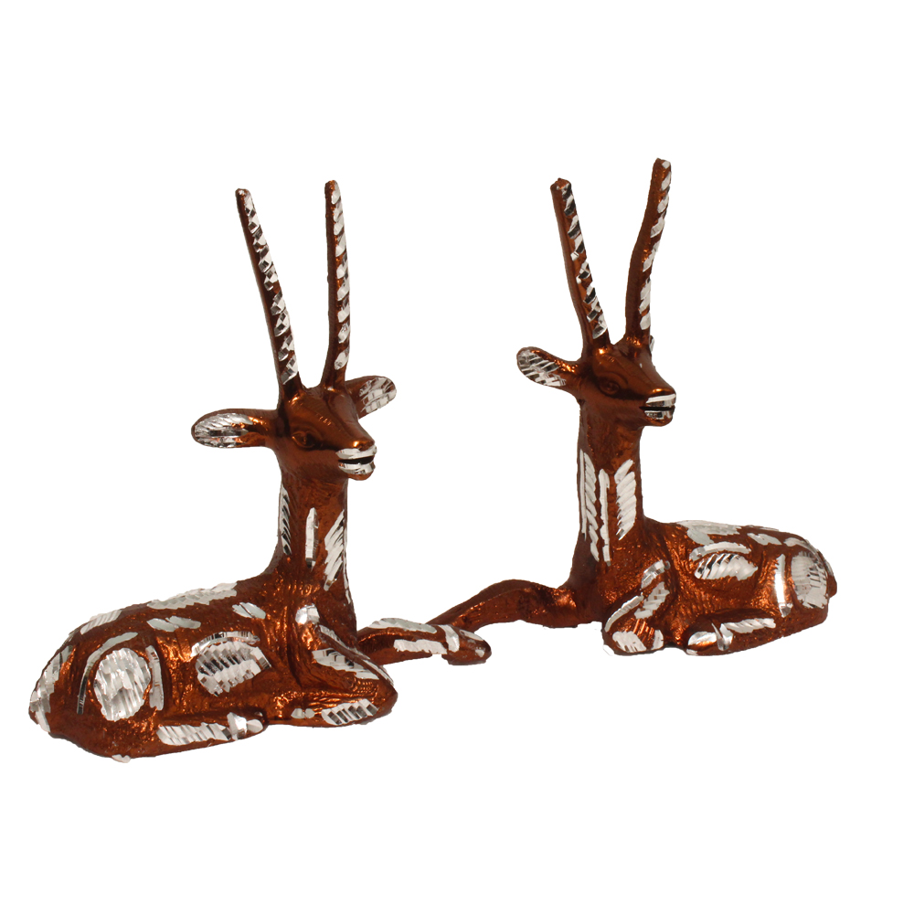 Animal Figure Deer White Metal Gifts 5.5 Inch