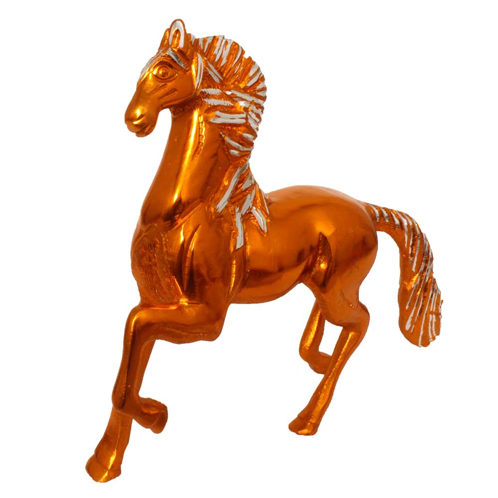 Aluminium Metal Horse Showpiece Item 10.5 Inch