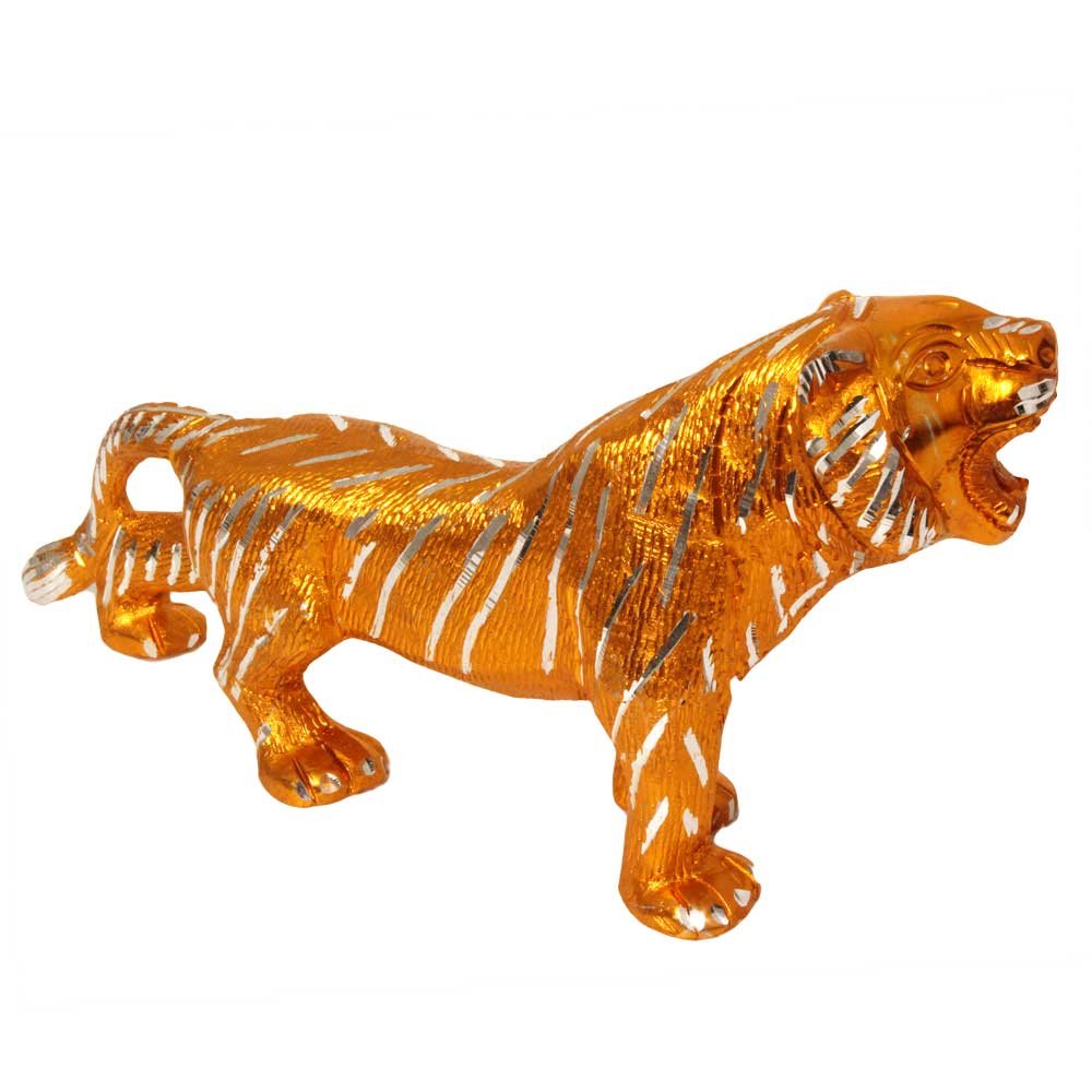 Aluminium Lion diamond cut Showpiece 6 Inch