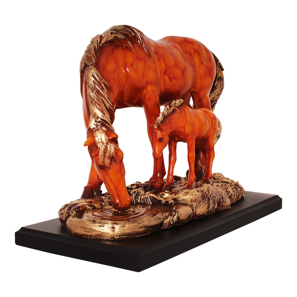 Horse Pair Showpiece 9.5 Inch ( 24.5 cm )