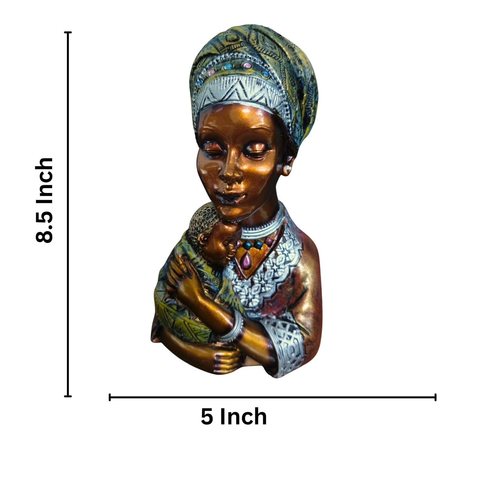 African Tribal Lady Bust Decorative Showpiece Manufacturer in Mumbai | Bulk Gifts Supplier