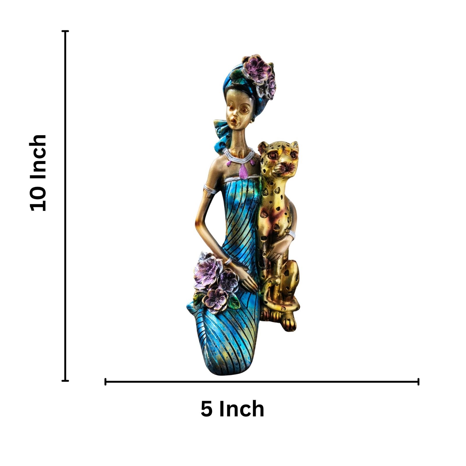 Lady with Lion Decorative Figurine Wholesaler in Delhi | Decorative Gift Supplier