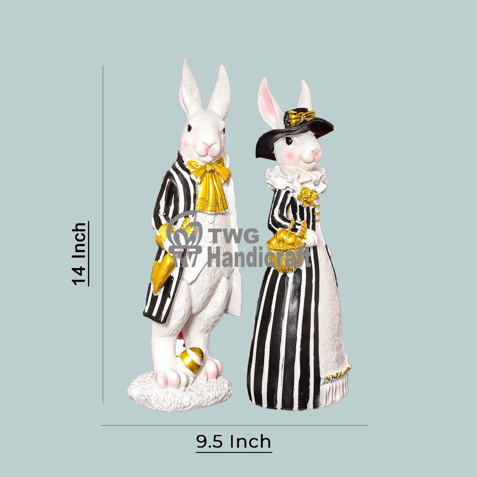 Rabbit Couple Pair Statue Showpiece Manufacturer in Bangalore | Bulk Gift Supplier