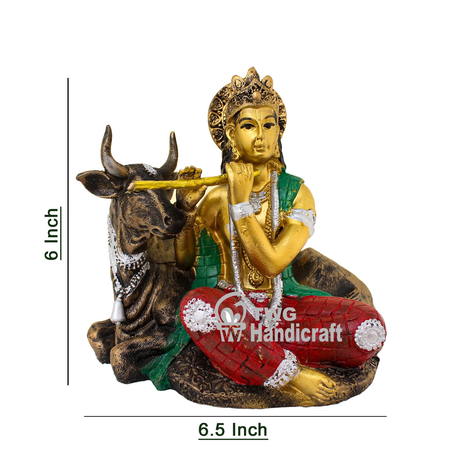 God Cow Krishna Idol Manufacturer in Mathura | Religious Statue Supplier