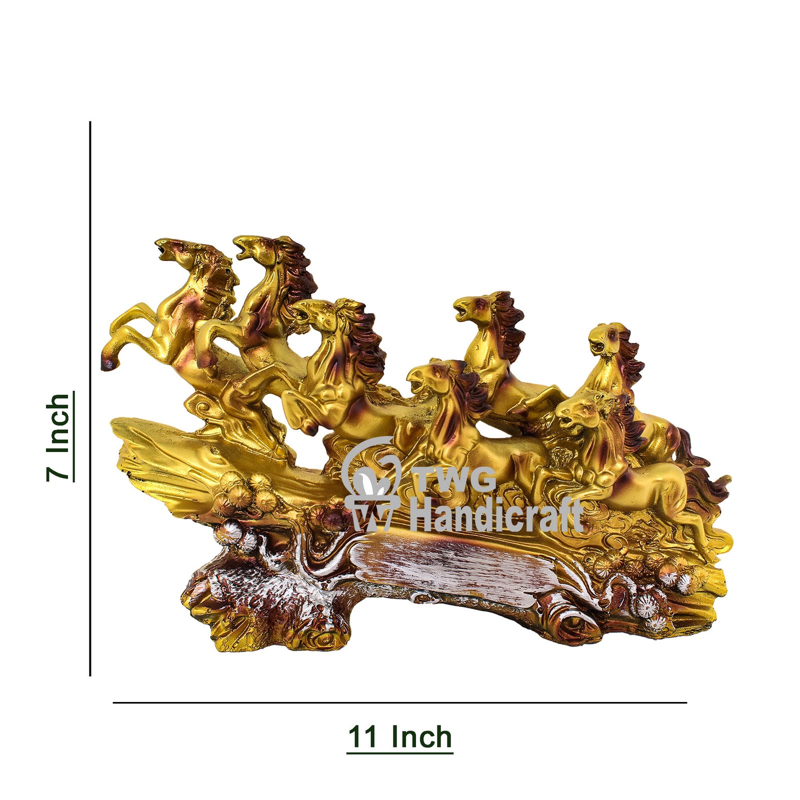 Running 7 Horse Statue Manufacturer in Delhi | Vastu Decor Supplier