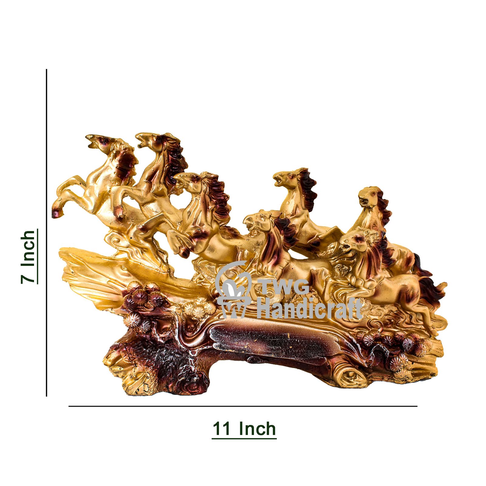 Running 7 Horse Showpiece Wholesaler in Mumbai | Home Decor Manufacturer