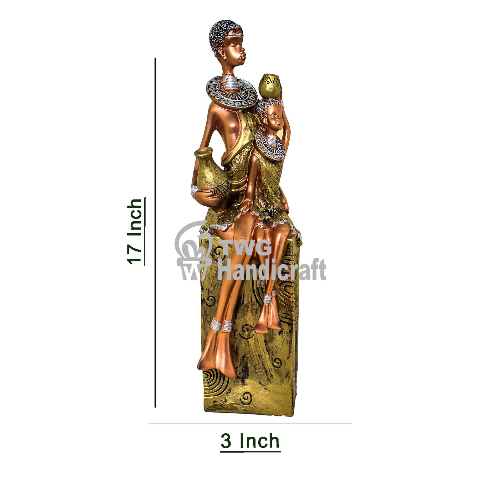 African Lady with Child Showpiece Wholesaler in Hyderabad | Gift Item Manufacturer
