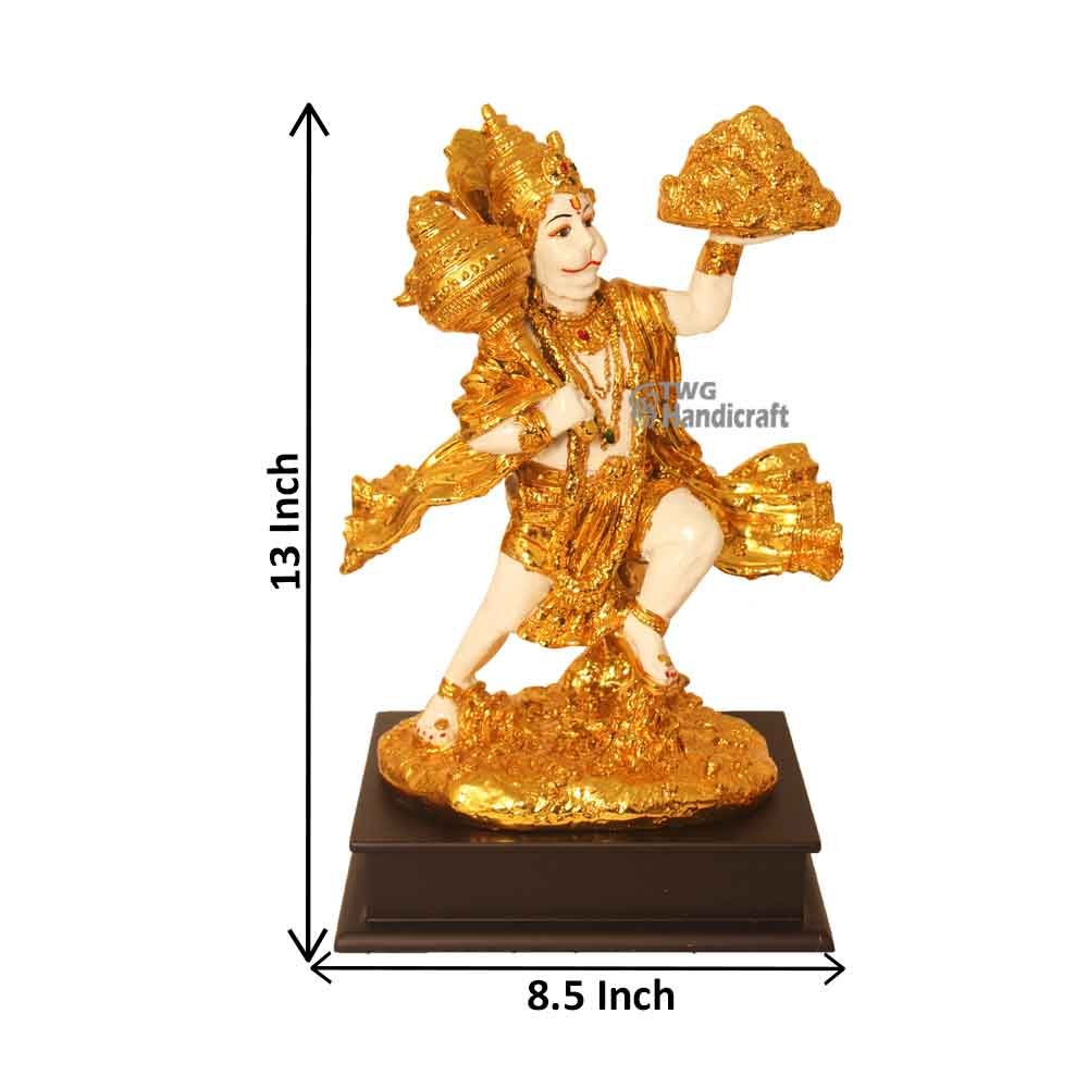 Manufacturer of Gold Plated Lord Hanuman Statue Polyresin Statue