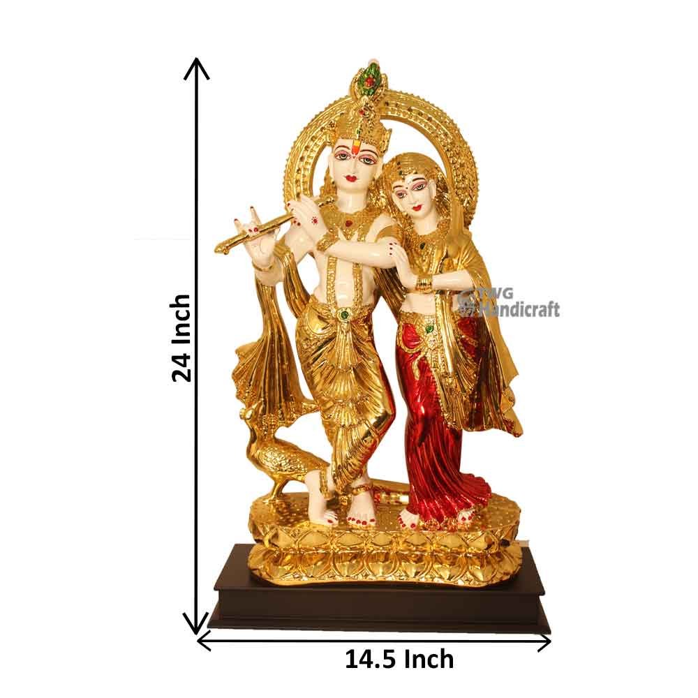 Gold Plated Radha Krishna Statue Exporters in India