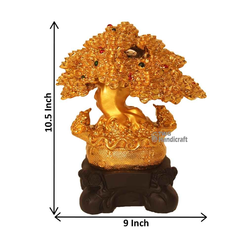 Decorative Statue Wholesale Supplier in India | Gold Plated Tree Showpiece Figurine