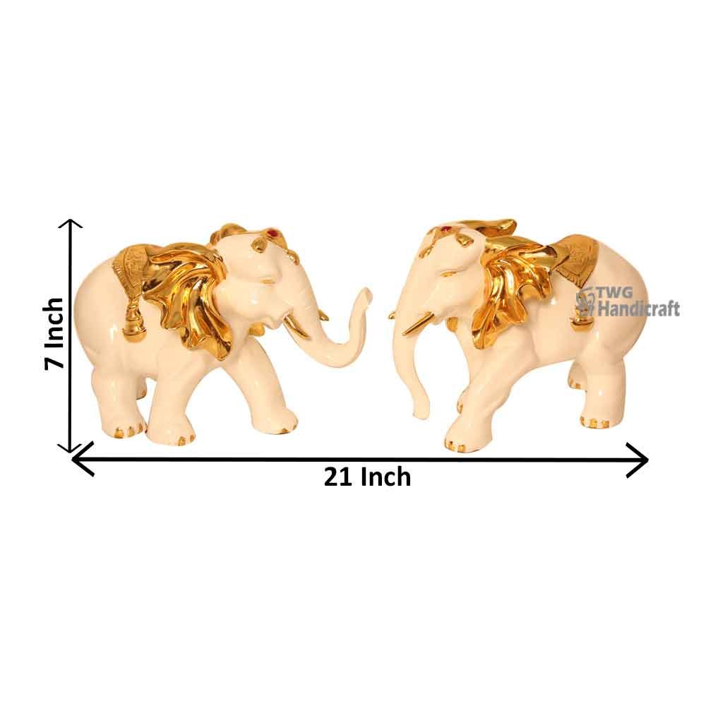 Manufacturer of Gold Plated Elephant Statue India?s no 1 resin Showpiece makers