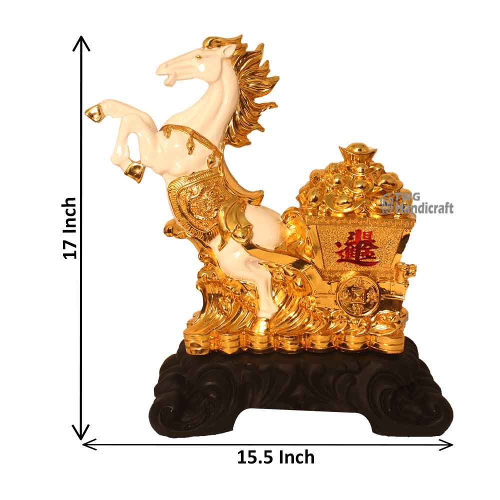 Gold Plated Horse Statue Figurine Wholesale Supplier in India | India?s Largest statue Factory