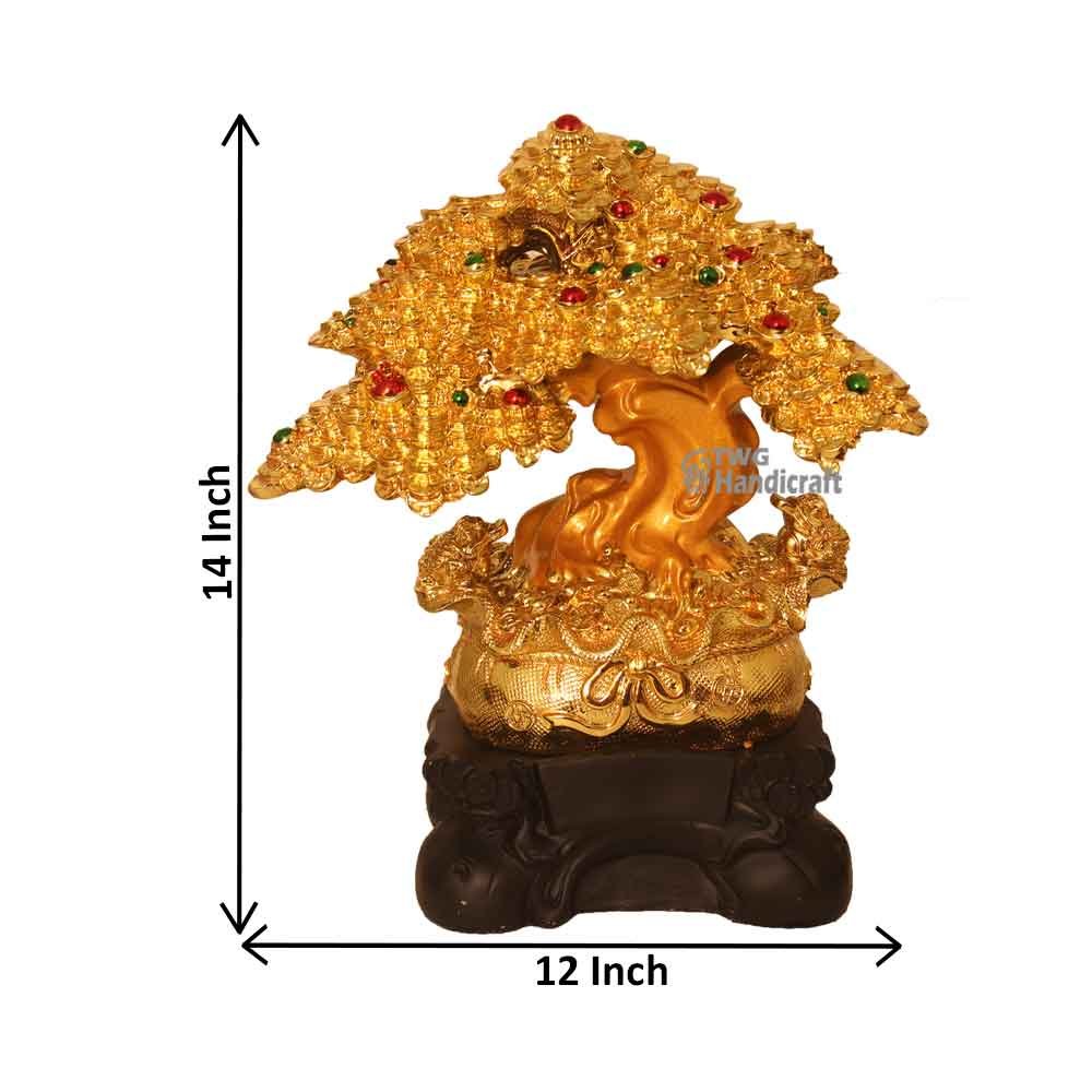Decorative Statue Wholesalers in Delhi | Gold Plated Tree Showpiece Figurine