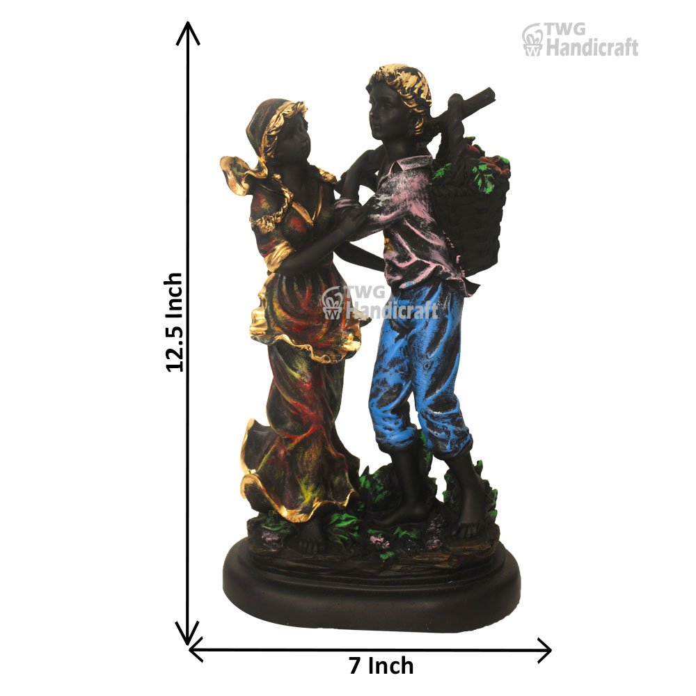 Polyresin Couple Figurine Statue Manufacturers in Pune | Love Couple Factory Rate