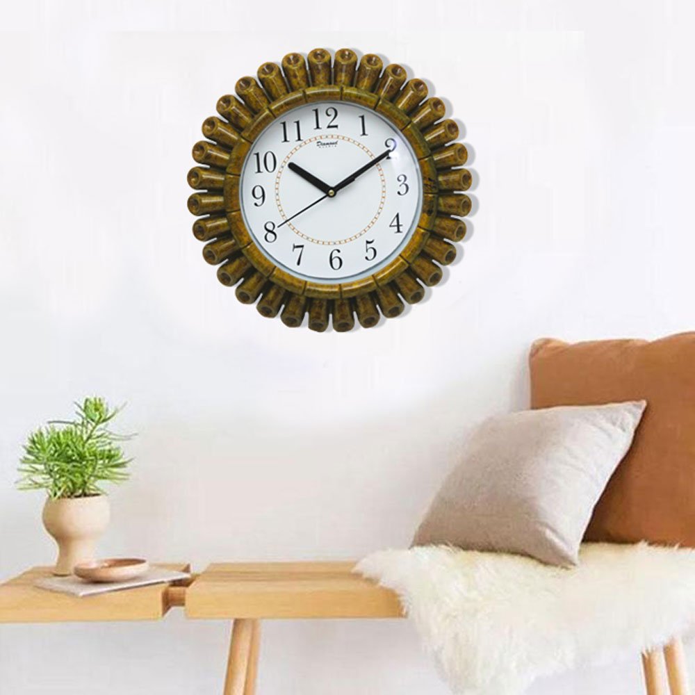 Bamboo Wall Hanging Clock 11 Inch ( 28 cm )
