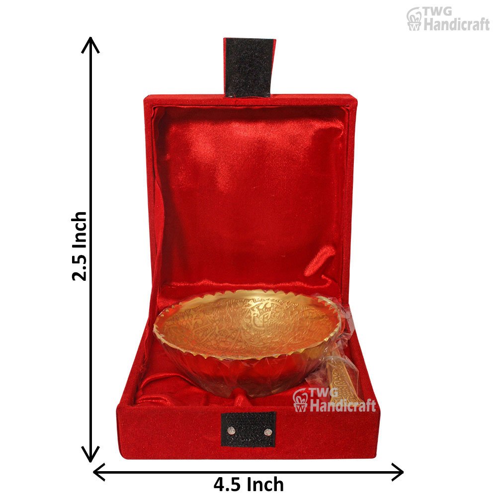 Golden Bowl Gift Set Manufacturers in Delhi | Metalic Showpiece