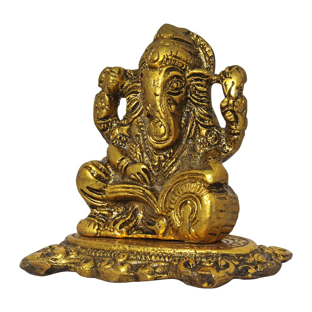 Ganpati Ji Metal Murti For Puja 3 Inch ( 8 cm )