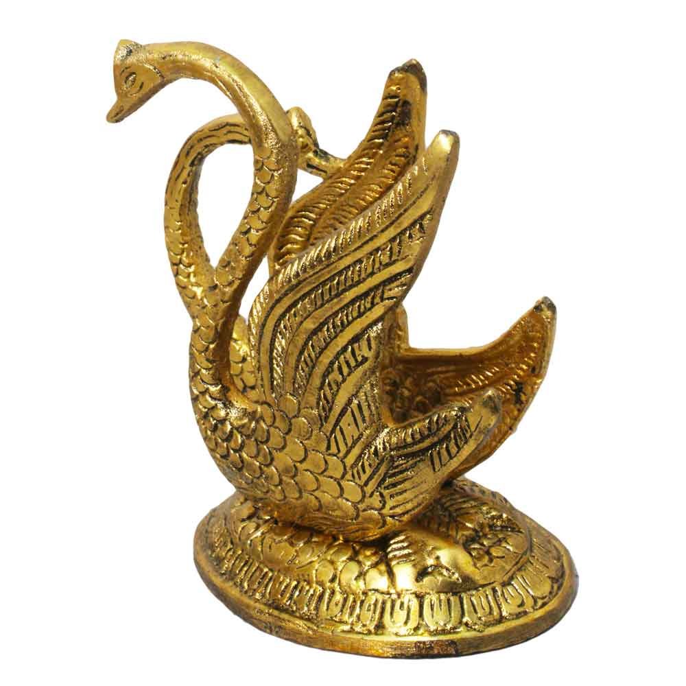 Golden Swan Duck Shape Metallic Tissue Paper Holder 4.5 Inch ( 11.5 cm )