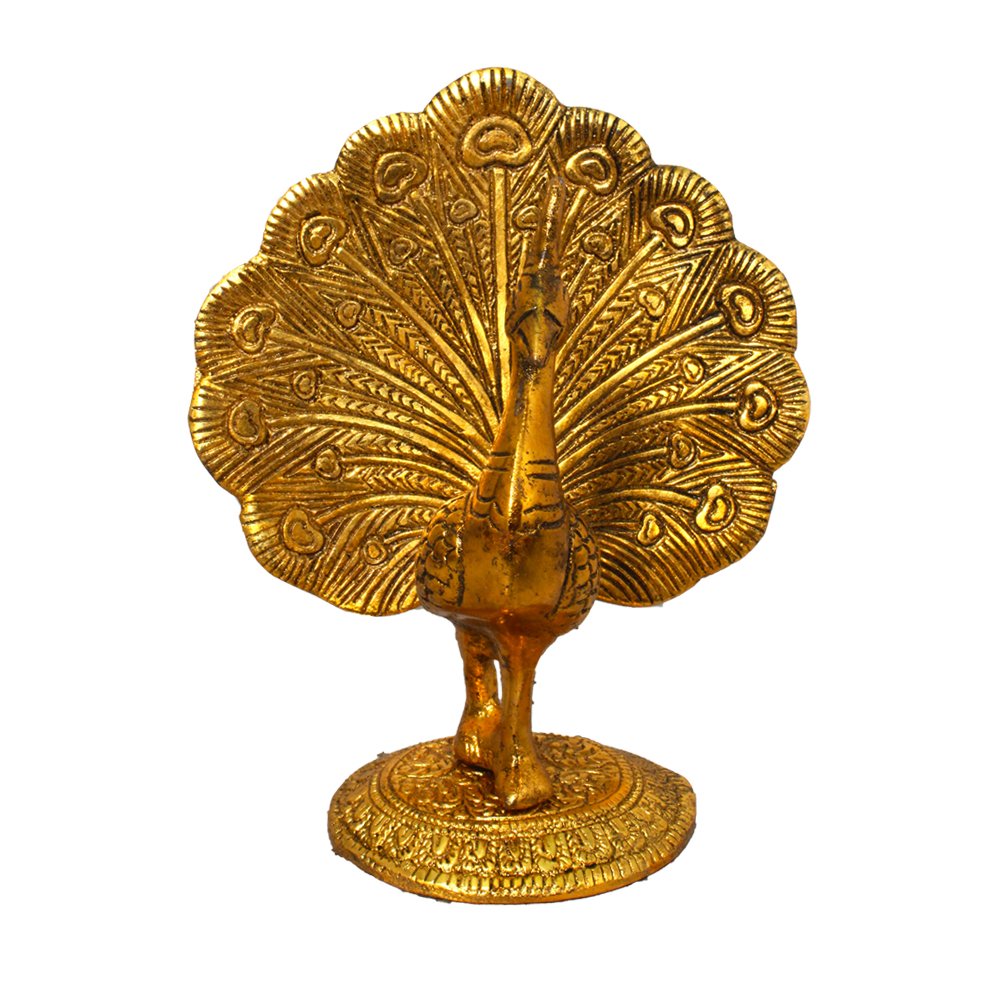 Metallic Peacock Statue Showpiece & Gifts Item 6 Inch ( 15.5 cm )