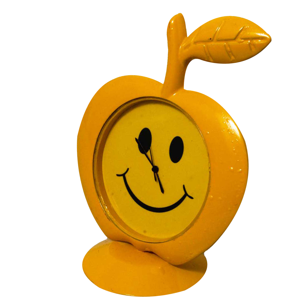 Decorative Apple Smiley Table Clock 3.5 Inch