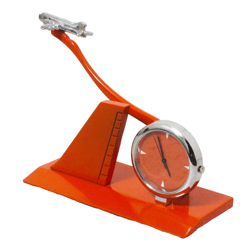 Handicraft Aircraft Metallic Table Clock 2 Inch