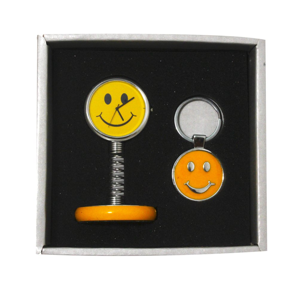 2 Set of Sprial Table Clock and Keychain Gift 4 Inch ( 10.5 cm )