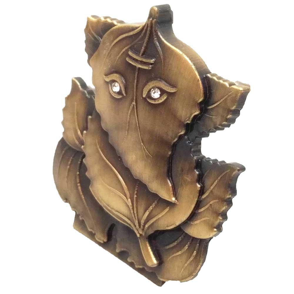 Metallic Small Lord Ganesha Statue Idol 3.5 Inch ( 9 cm )