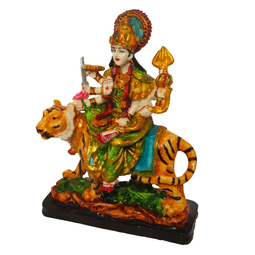 Religious Idol Sherawali Maa Murti Idol 9.5 inch ( 24.5 cm )