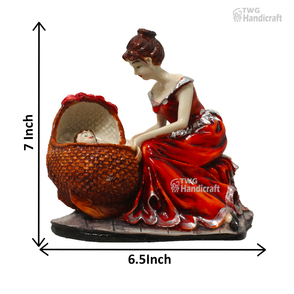 Indian Culture Sculpture Manufacturers in India Baby Mother Showpiece in Bulk