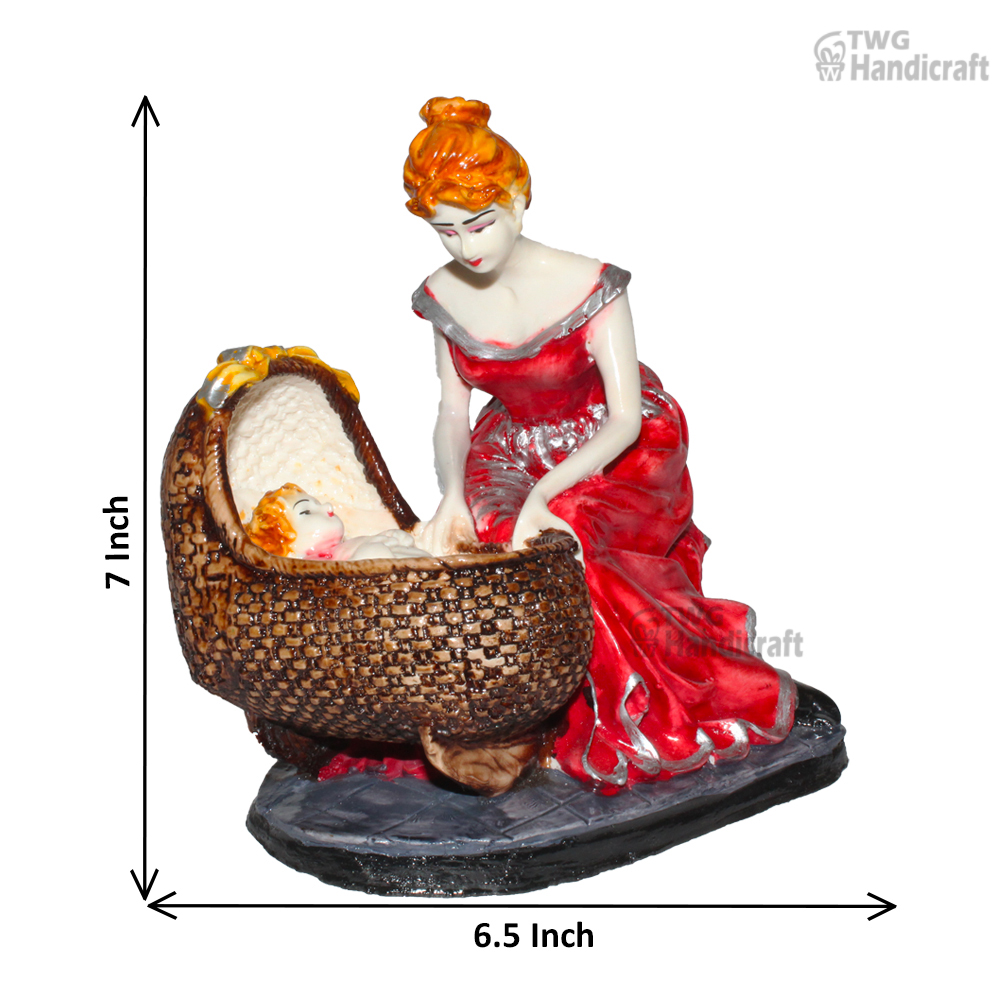 Indian Culture Sculpture Wholesale Supplier in India Baby Mother Showpiece in Bulk