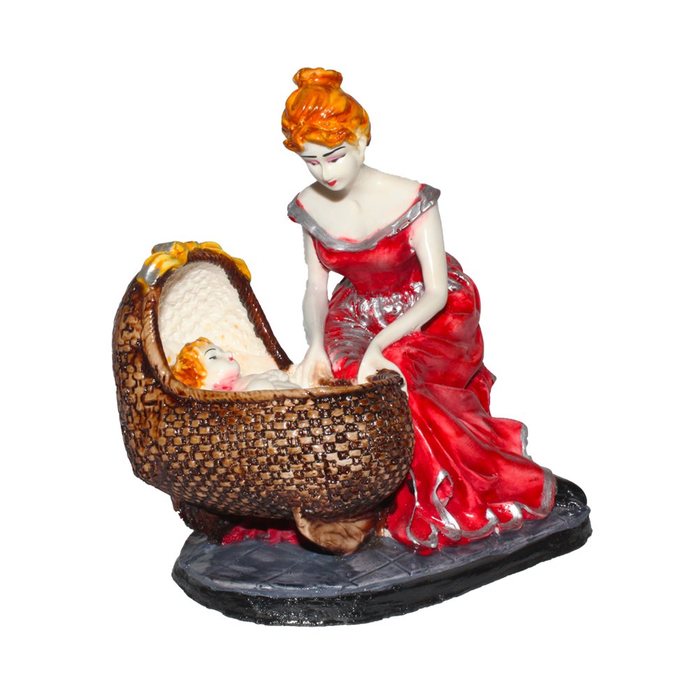 Mom And Baby Handicraft Gift Figure Statue 6.5 Inch ( 17 cm )