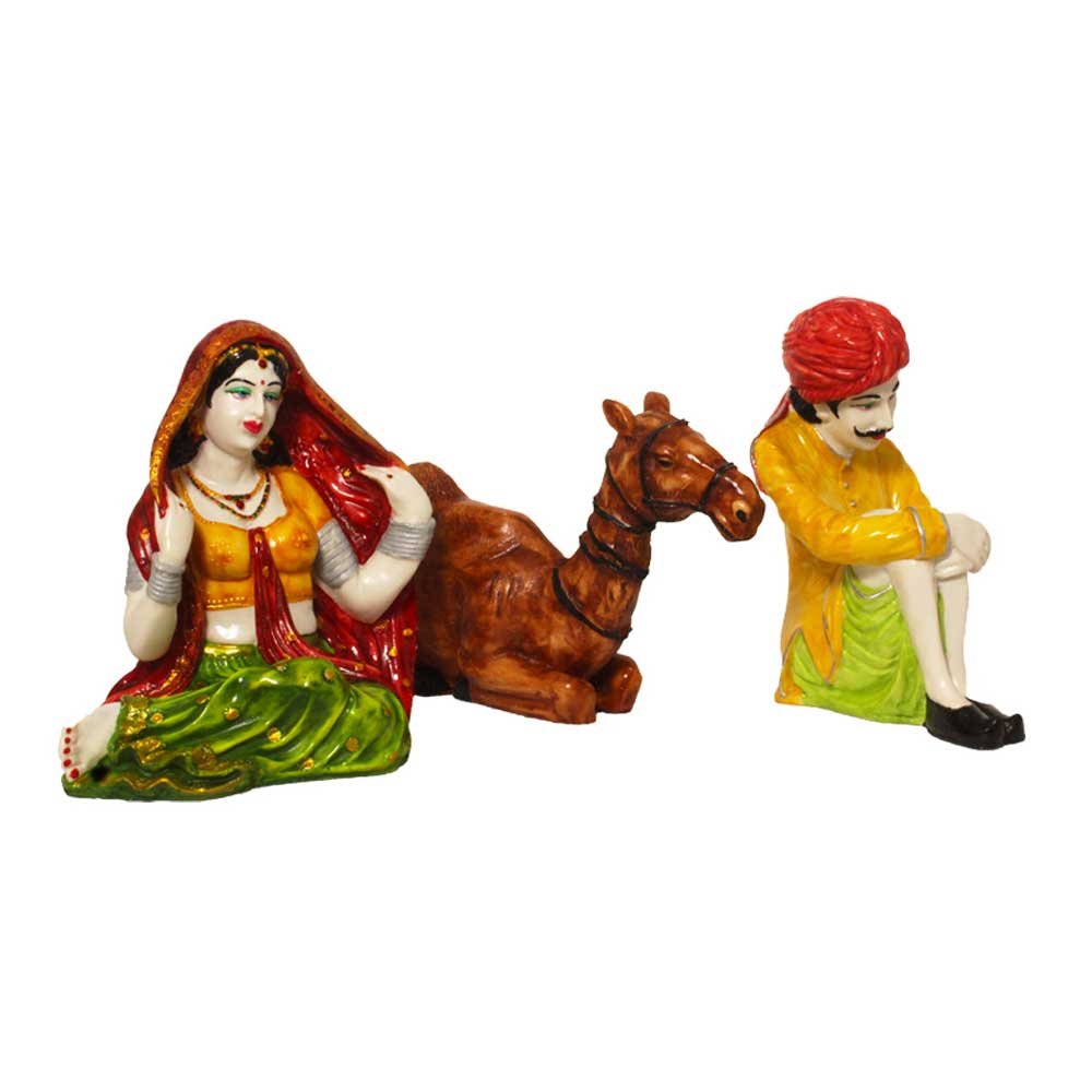 Handicraft Rajasthani Cultural Statue 9 Inch ( 23 cm )