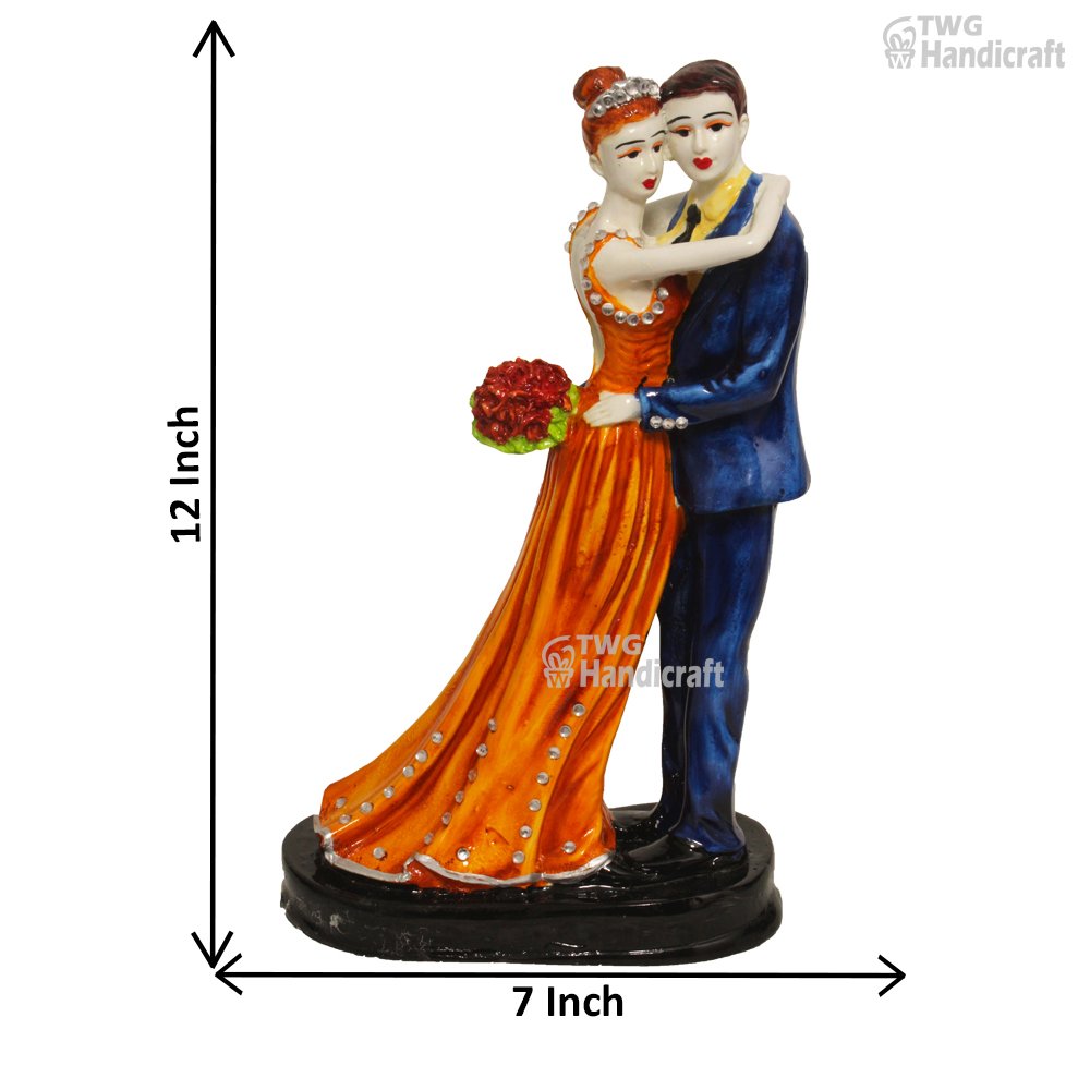 Polyresin Couple Figurine Statue Wholesale Supplier in India Wedding Anniversary Return Gifts