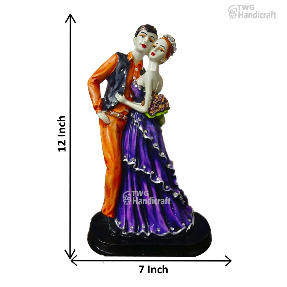 Polyresin Couple Figurine Statue Manufacturers in India | Valentine Couple Showpiece