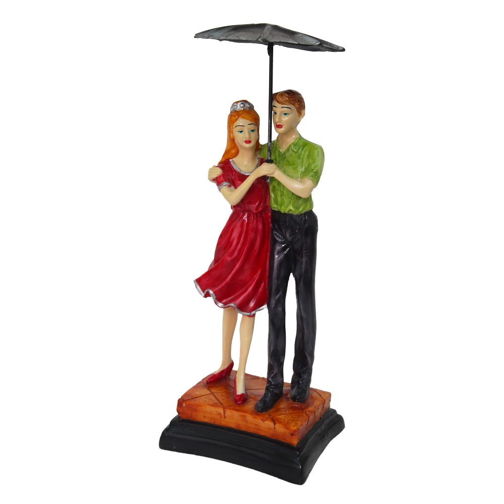 Umbrella Couple Showpiece Gift 12 Inch