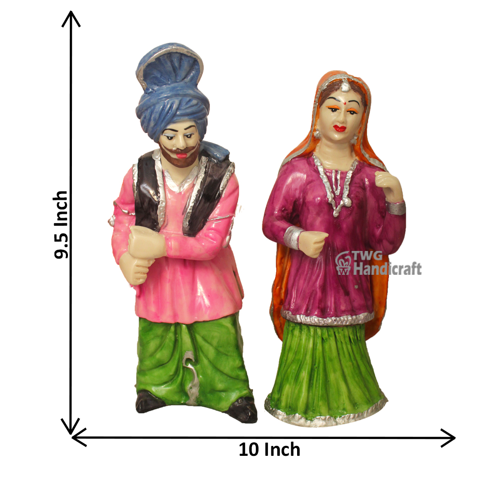 Indian Cultural Statue Suppliers in Delhi Bhangra Party Group Showpiece