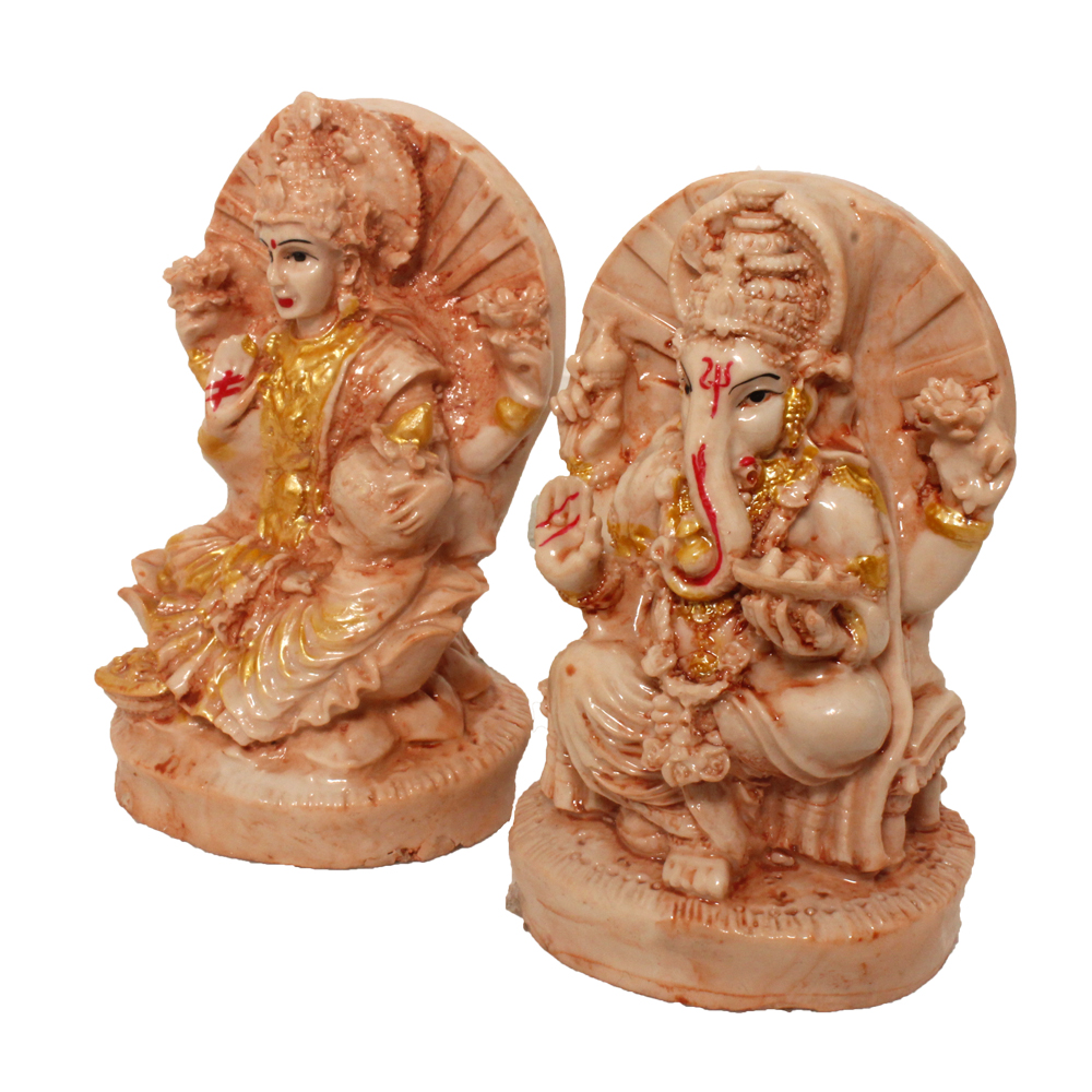 Set of Laxmi Ganesh God Figurine 5 Inch