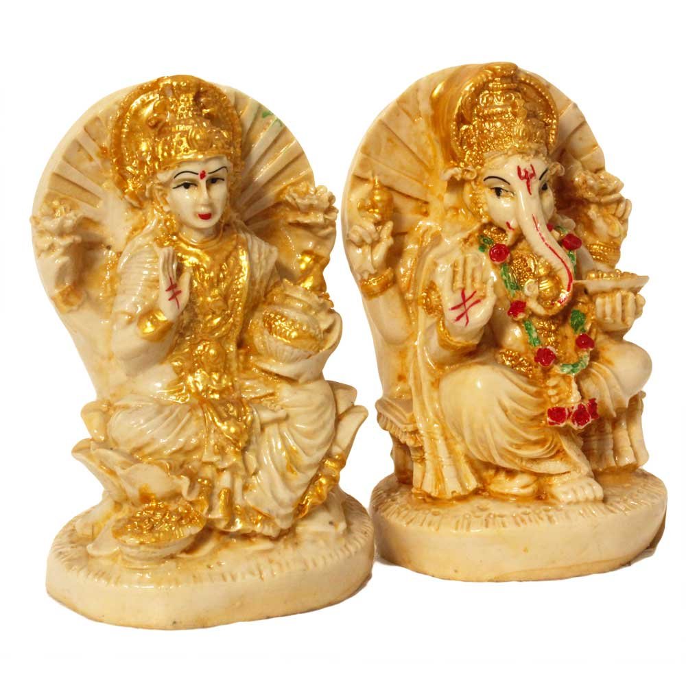 Set of Laxmi Ganesh God Idols 5 Inch ( 13 cm )