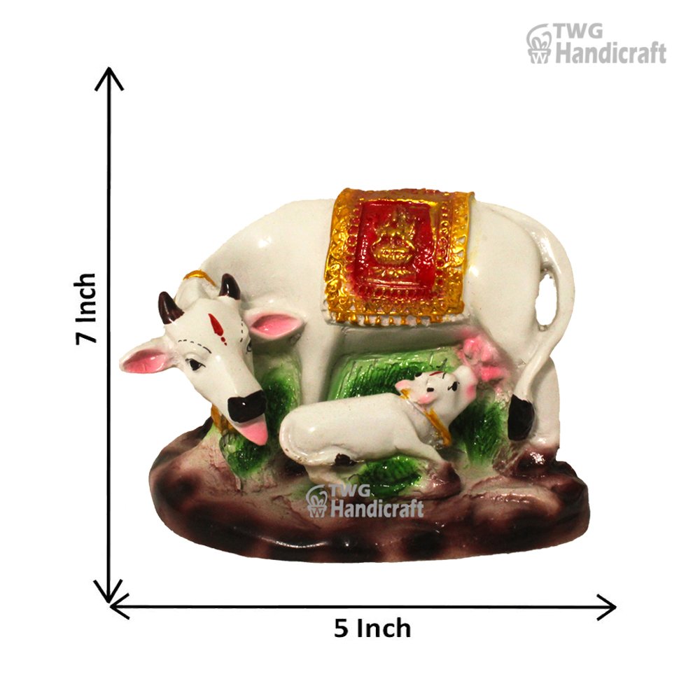 Kamdhenu Cow and Calf Statue Manufacturers in Meerut | Cow Statue Factory Price