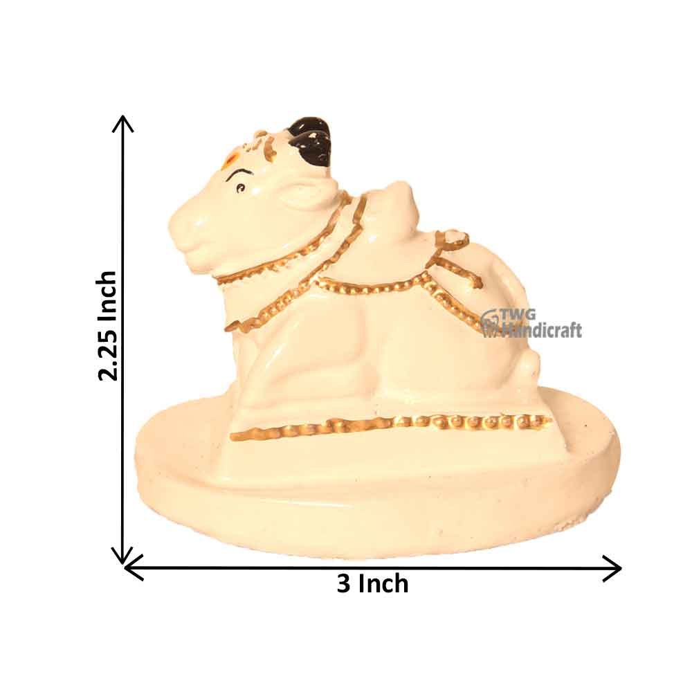 White Nandi Statue Manufacturers in India | Religious Decor Supplier