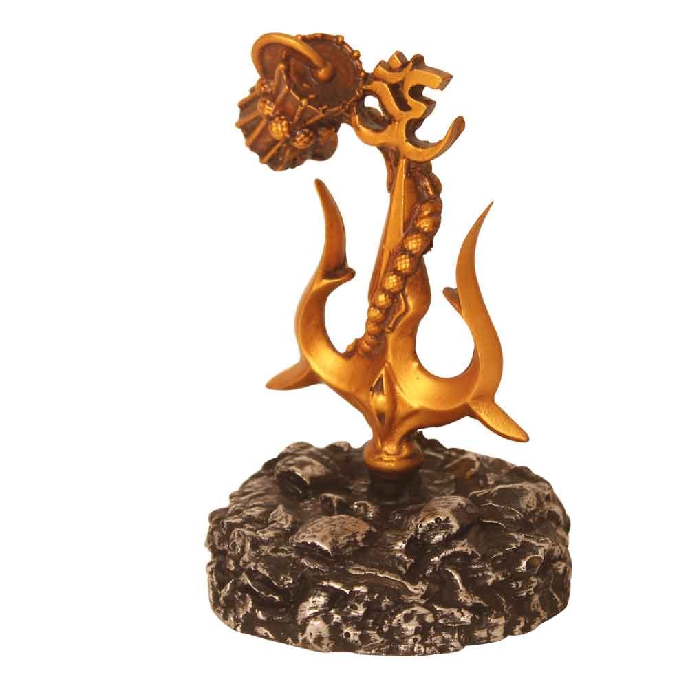 Damru Trishul Shiva Idol 4 Inch ( 11 cm )
